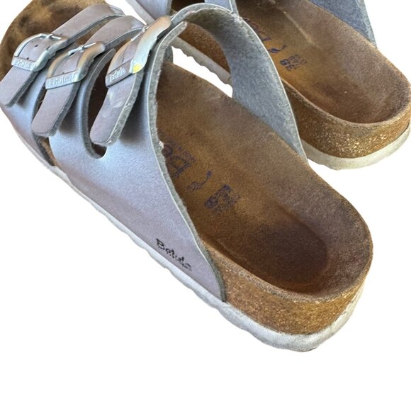 Betula by Birkenstock Leo Soft Footbed Sandal Size 38 Narrow Fit / US W7 M 5 - Picture 2 of 12